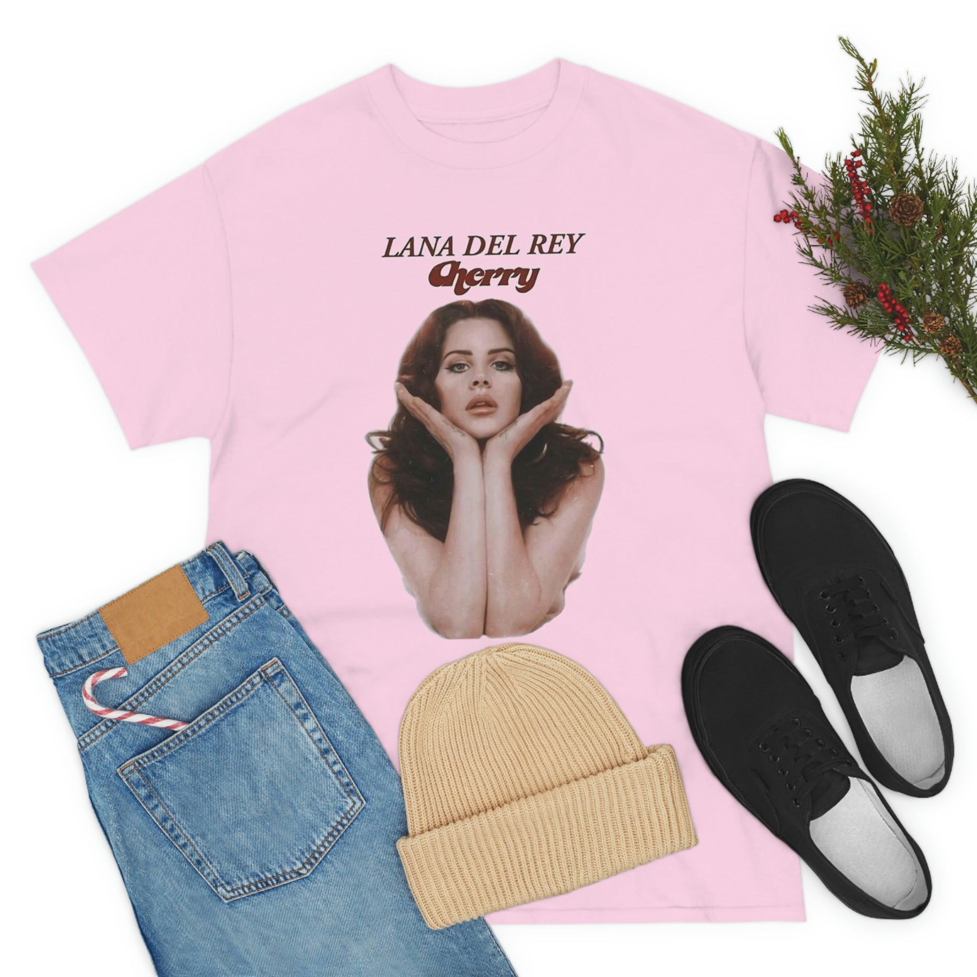 Lana Del Rey Cherry White T-shirt - NorthIcon Apparel